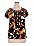 Style&Co Black Short Sleeve Blouse Size XL - photo 1