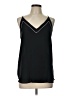 Ann Taylor LOFT 100% Polyester Black Sleeveless Top Size Lg Petite - photo 1