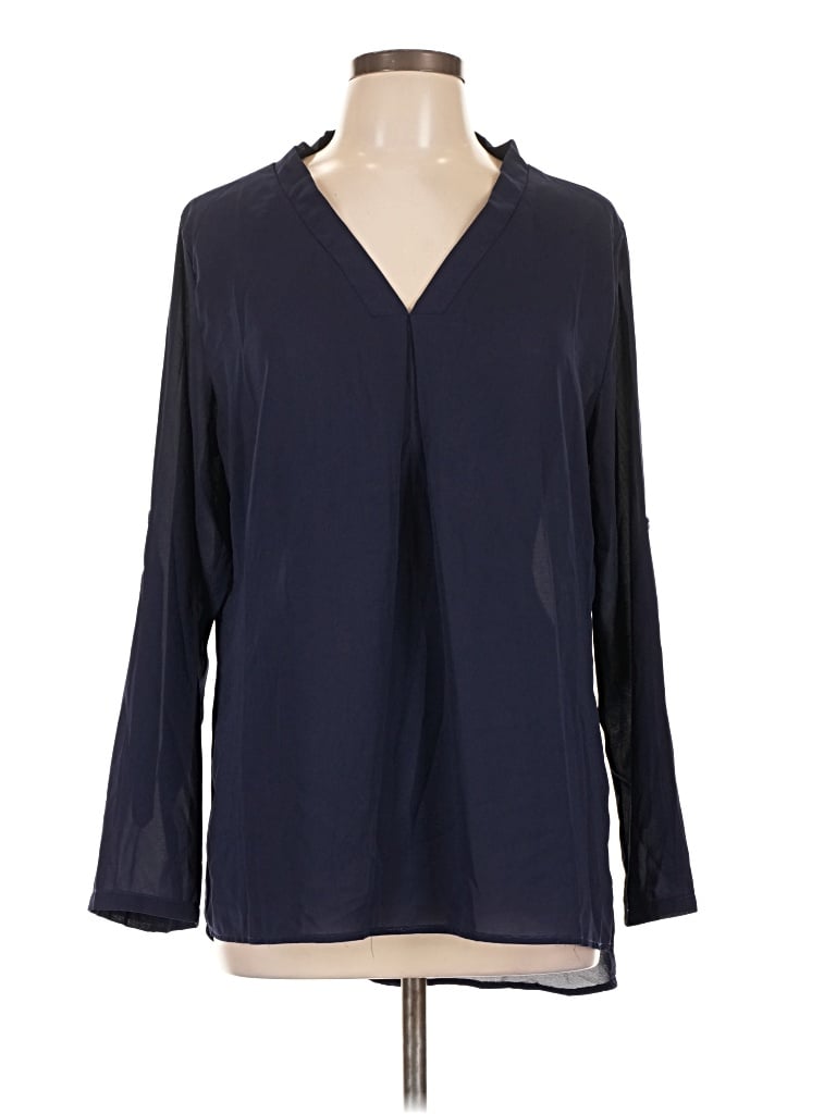 Pre-owned Assorted Brands 3/4 Sleeve Blouse In Blue