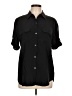 Equipment Black 3/4 Sleeve Button-Down Shirt Size L - photo 1