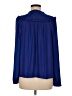 Ann Taylor LOFT 100% Polyester Blue Long Sleeve Blouse Size M - photo 2