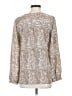 Joie 100% Silk Silver Long Sleeve Silk Top Size XS - photo 2