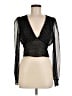 William B Stars Black Long Sleeve Blouse Size M - photo 1