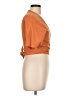 Shein Orange Short Sleeve Blouse Size L - photo 4