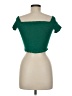 Ambiance 100% Rayon Green Short Sleeve Top Size M - photo 2