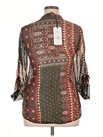 Tempo Paris 3/4 Sleeve Blouse (view 2)
