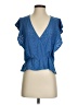 BCBGeneration Blue Short Sleeve Blouse Size S - photo 1