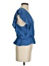 BCBGeneration Blue Short Sleeve Blouse Size S - photo 4