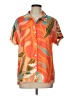 Vitamin A Tropical Orange Short Sleeve Blouse Size L - photo 1