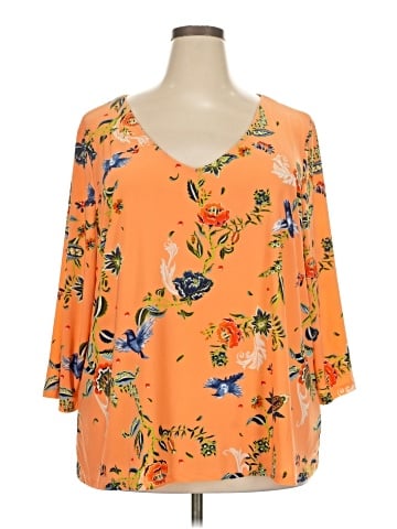 Attitudes by Renee 3/4 Sleeve Blouse (view 1)