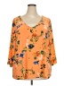 Attitudes by Renee Orange 3/4 Sleeve Blouse Size 3X - photo 1