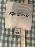 Madewell 100% Linen Checkered-gingham Teal Blazer Size M - photo 6