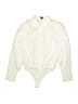 Express Solid White Ivory Bodysuit Size S - photo 1