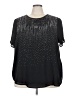 Torrid 100% Polyester Black Short Sleeve Blouse Size 3X Plus (3) - photo 1
