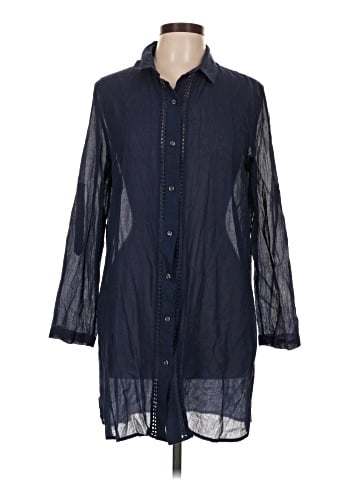 Lands' End 3/4 Sleeve Button-Down Shirt (view 1)