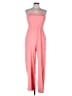 Discreet 100% Polyester Solid Pink Jumpsuit Size L - photo 1