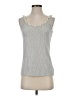 Etcetera Solid Silver Sleeveless Top Size S - photo 1