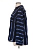 Express 100% Polyester Stripes Blue Long Sleeve Blouse Size XL - photo 5