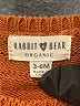 Rabbit Bear 100% Cotton Orange Cardigan Size 3-6 mo - photo 3