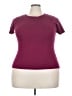 August Silk Burgundy Short Sleeve Top Size 2X - photo 1