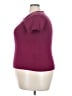 August Silk Burgundy Short Sleeve Top Size 2X - photo 5