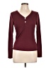 Shein Burgundy Long Sleeve Henley Size L - photo 1