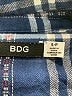 BDG 100% Cotton Plaid Blue Long Sleeve Button-Down Shirt Size S - photo 7