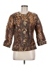 Coldwater Creek Animal Print Brown Blazer Size 8 - photo 1