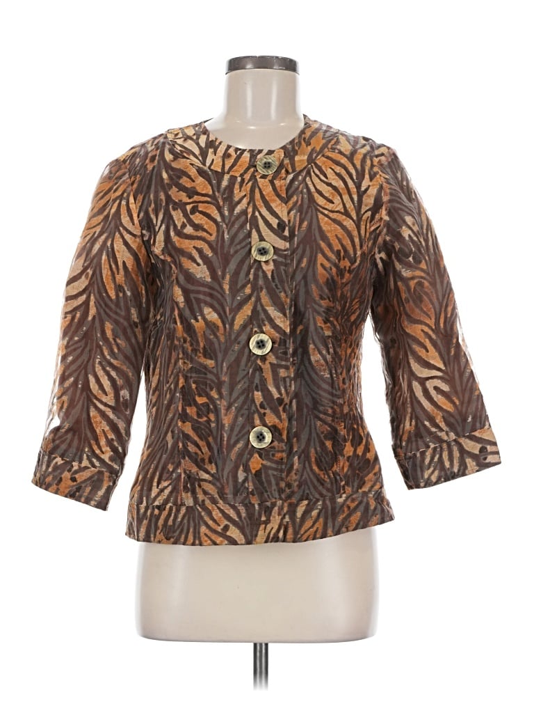Pre-owned Coldwater Creek Blazer Jacket In Brown