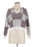 Debut Checkered-gingham Gray Pullover Sweater Size M - photo 1