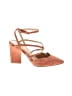 42 Gold Orange Heels Size 6 1/2 - photo 1