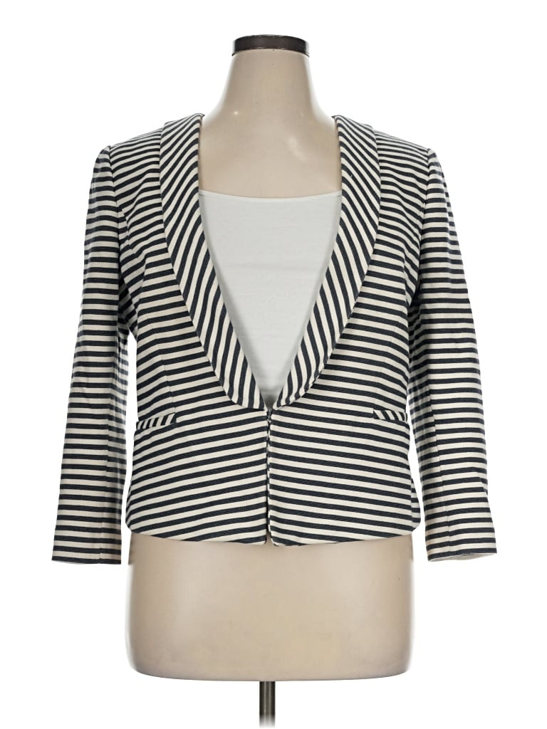 Pre-owned Ann Taylor Blazer Jacket In Gray