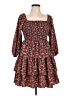 Entro 100% Polyester Floral Red Casual Dress Size L - photo 1