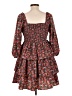 Entro 100% Polyester Floral Red Casual Dress Size L - photo 2