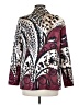 Chico's 100% Polyester Paisley Burgundy Blazer Size Med (1) - photo 2