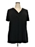 Just My Size Black Short Sleeve Blouse Size 3X Plus - photo 1