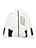 Nike 100% Polyester Graphic White Track Jacket Size 7 - photo 1
