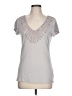 Adrienne Vittadini Gray Short Sleeve Top Size L - photo 1