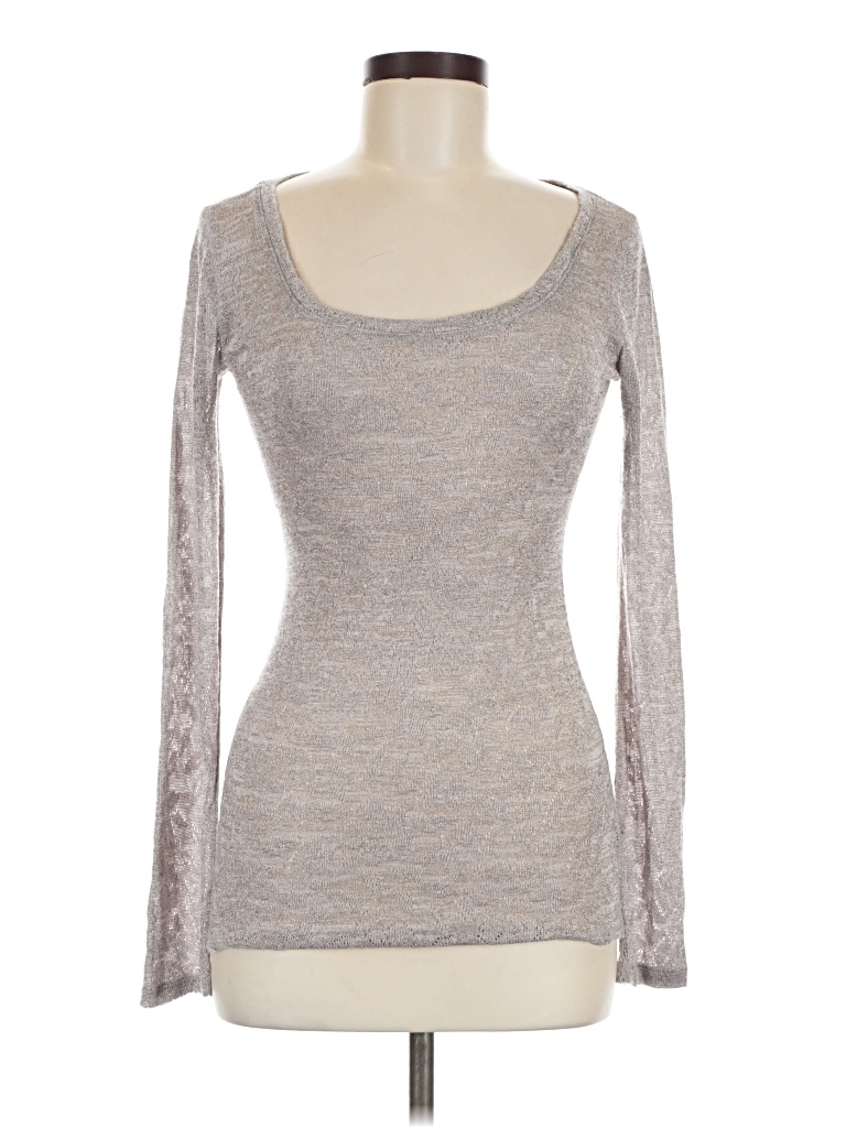 Pre-owned Express Long Sleeve T-shirt In Gray
