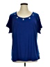 Atelier Blue Short Sleeve Top Size 1X - photo 1