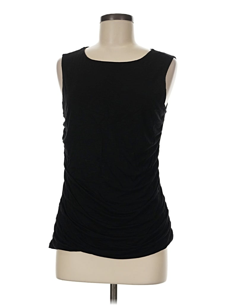 Pre-owned Coldwater Creek Sleeveless T-shirt In Black