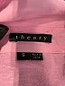 Theory Pink Long Sleeve Blouse Size S - photo 7