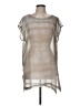 Eileen Fisher Silver Short Sleeve Blouse Size M - photo 1