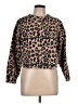 Zara Animal Print Brown Pullover Sweater Size L - photo 1