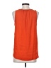 Ann Taylor 100% Polyester Orange Sleeveless T-Shirt Size S - photo 2