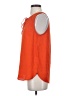 Ann Taylor 100% Polyester Orange Sleeveless T-Shirt Size S - photo 5