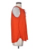 Ann Taylor 100% Polyester Orange Sleeveless T-Shirt Size S - photo 4