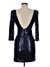 Ali Ro Metallic Black Cocktail Dress Size 8 - photo 2