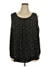 Evri 100% Polyester Black Sleeveless Blouse Size 2X - photo 1