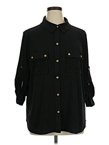 Company Ellen Tracy 3/4 Sleeve Button-Down Shirt (view 1)